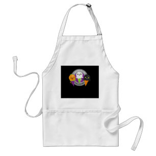 I Scream for Halloween Pumpkin Spider Ghost Standard Apron