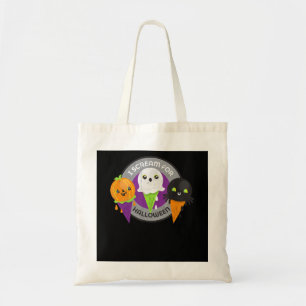 I Scream for Halloween Pumpkin Spider Ghost Tote Bag
