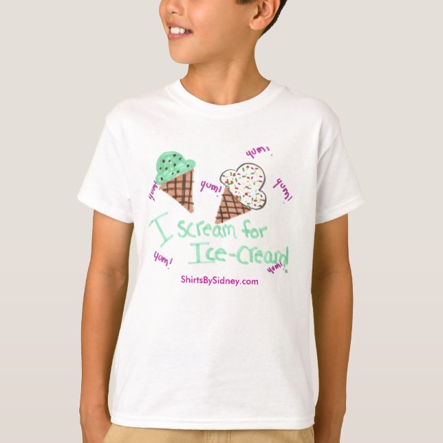 I Scream for Ice-Cream T-Shirt (Front)