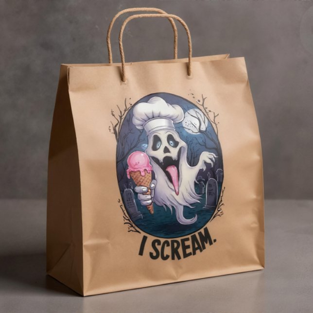 "I Scream" Funny Ghost Chef Halloween Ice Cream St (Creator Uploaded)