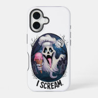 "I Scream" Funny Ghost Chef Halloween Ice Cream St