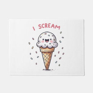 I Scream Ice Cream Cone with Sprinkles Doormat