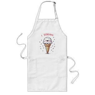 I Scream Ice Cream Cone with Sprinkles Long Apron