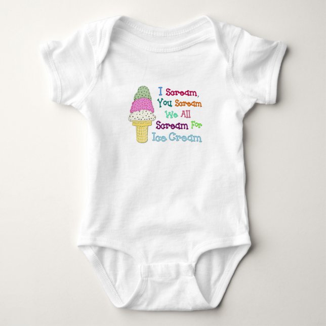 I Scream Ice Cream Infant Creeper (Front)