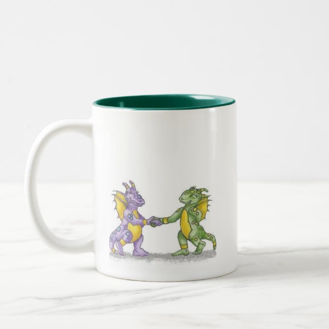 I See A Dragon, Mum! ~Shell Studio Illustrations Two-Tone Coffee Mug (Left)