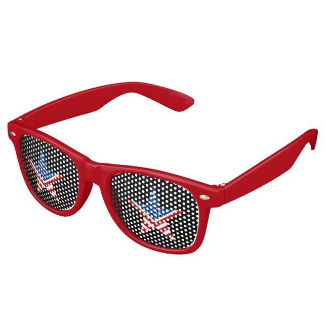 I see American Flag Star Retro Sunglasses (Angled)