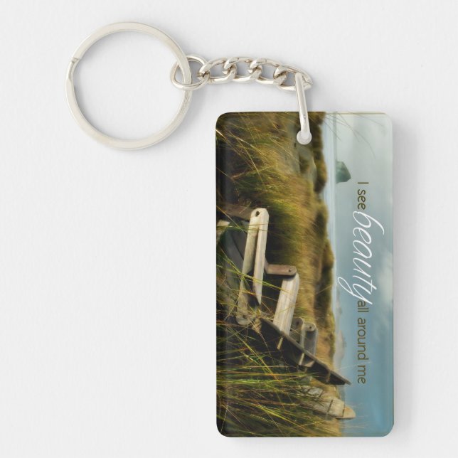 "I see beauty" Motivation Affirmation Key Ring (Front)