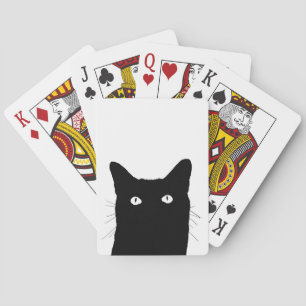 I See Cat Click to Select Your Color Decor Option Playing Cards