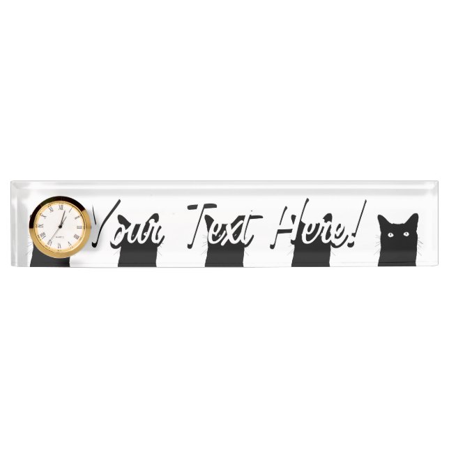 I See Cat Click to Select Your Colour Background Nameplate (Front)