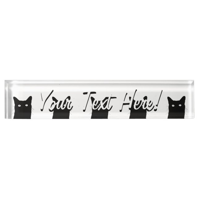 I See Cat Click to Select Your Colour Background Nameplate (Front)