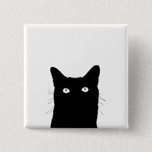 I See Cat Click to Select Your Colour Decor Option 15 Cm Square Badge