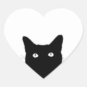 I See Cat Click to Select Your Colourful Decor Heart Sticker