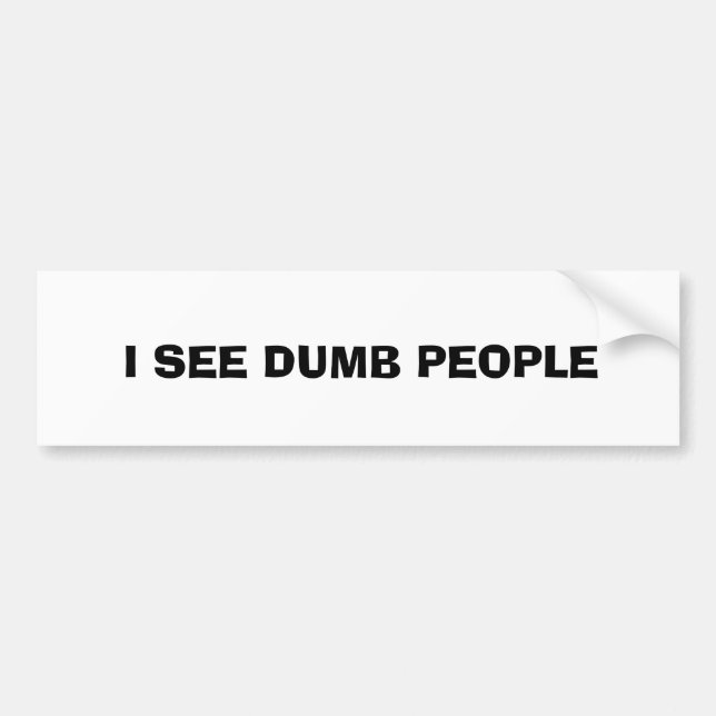 I SEE DUMB PEOPLE BUMPER STICKER (Front)