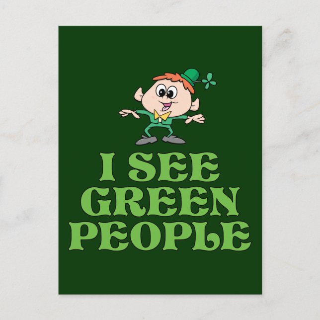 I See Green People Postcard (Front)