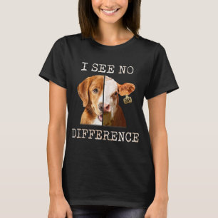 I See No Difference Vegetarian Vegan Cow And Dog L T-Shirt
