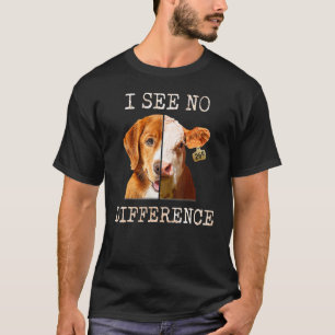 I See No Difference Vegetarian Vegan Cow And Dog T-Shirt