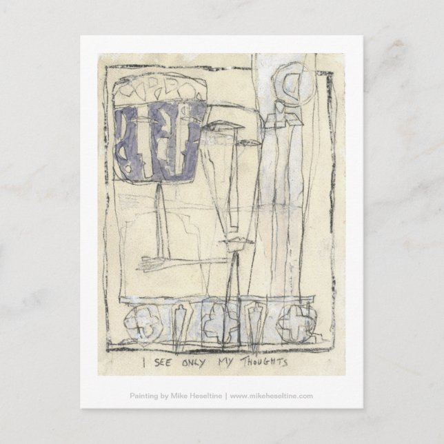 I see only my thoughts postcard (Front)