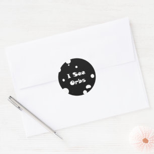 I See Orbs-sticker Classic Round Sticker