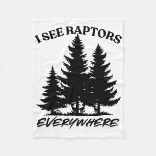 I See Raptors Everywhere Survival Gamer Shirt Fleece Blanket