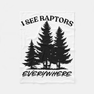 I See Raptors Everywhere Survival Gamer Shirt Fleece Blanket