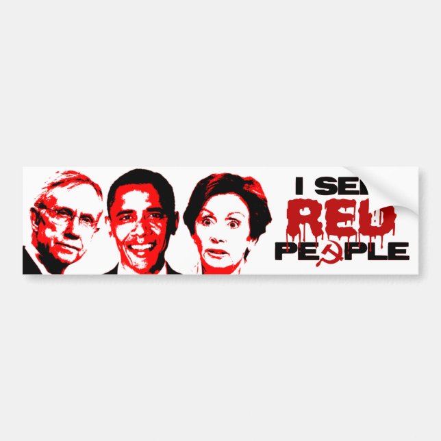 I See Red People Bumper Sticker (Front)