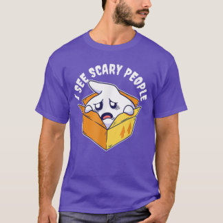 I See Scary People Cute Ghost Funny Halloween 4879 T-Shirt