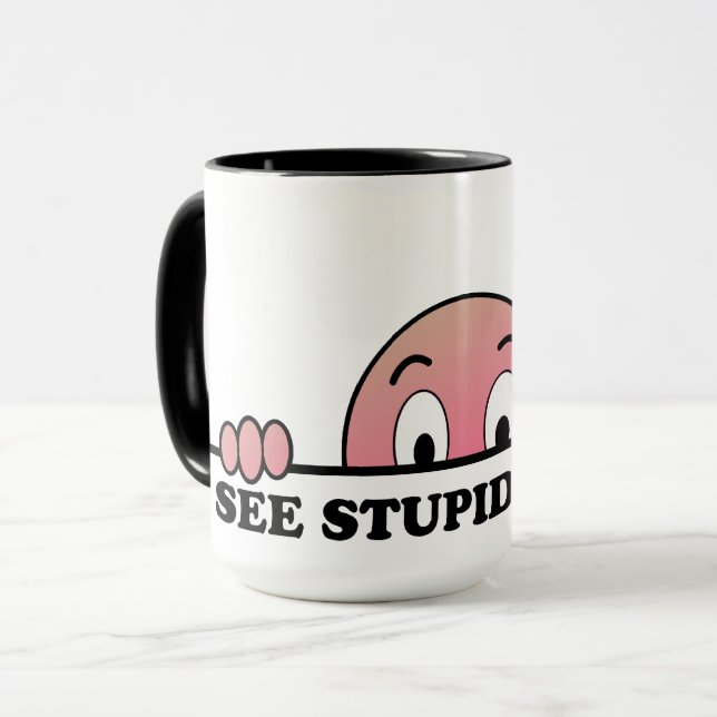 I See Stupid People Funny | Pink Mug (Front Left)