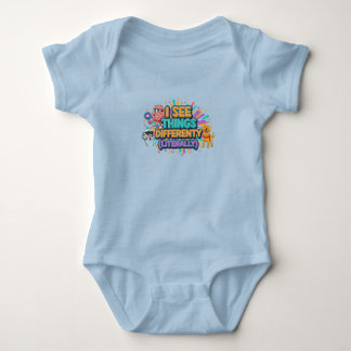I See Things Differently Blind Awareness Baby Bodysuit