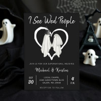 I See Wed People Gothic Ghost Halloween Wedding