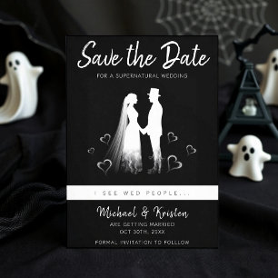 I See Wed People Gothic Ghost Halloween Wedding Save The Date