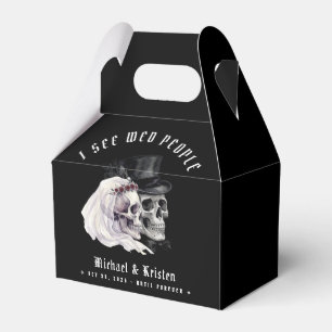 I See Wed People Skulls Halloween Wedding Favour Box