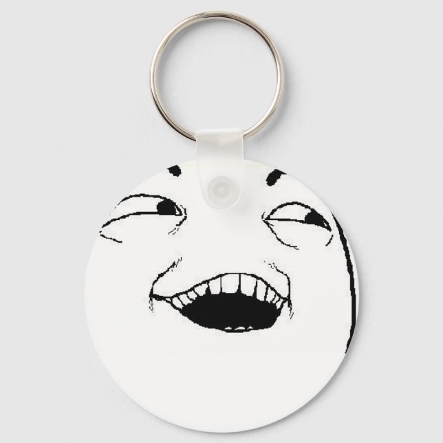 I See What You Did Comic Face Key Ring (Front)