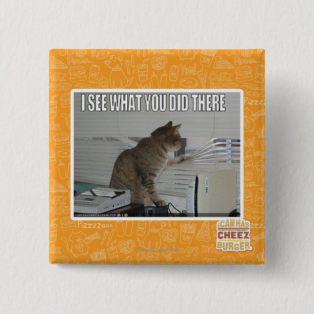 I see what you did there 15 cm square badge (Front)