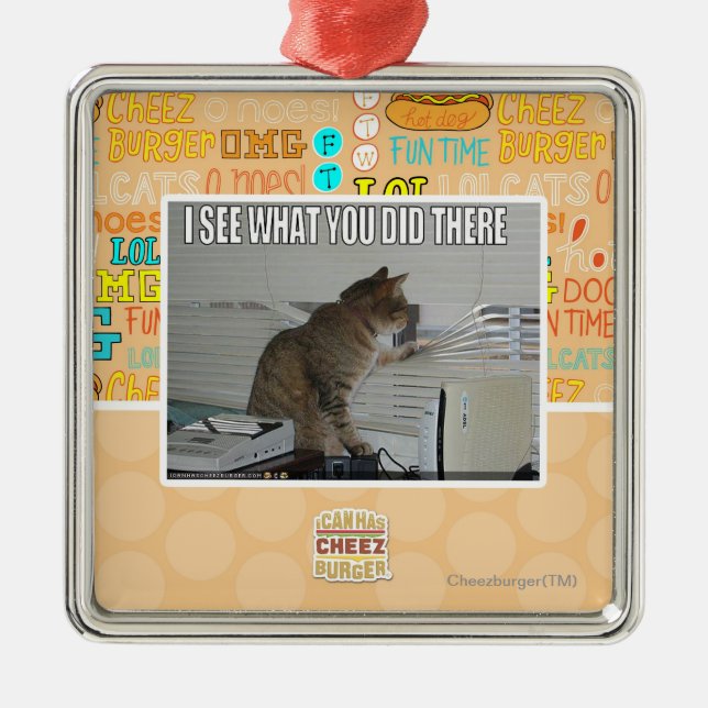 I see what you did there metal tree decoration (Front)