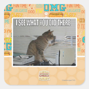 I see what you did there square sticker
