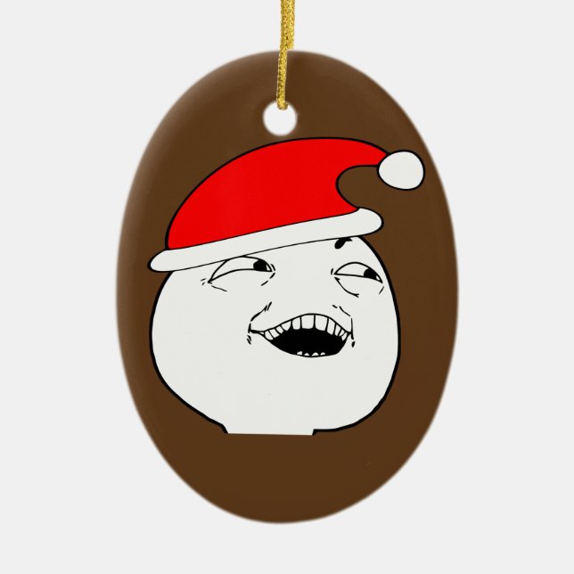 i see what you did there xmas meme ceramic tree decoration (Front)