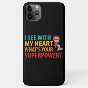 I See With My Heart Boy - Blindness Braille iPhone 11 Pro Max Case