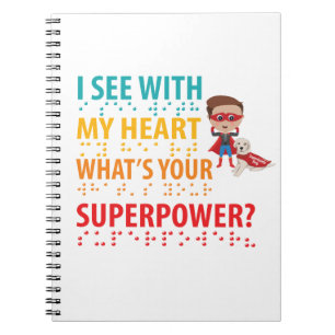 I See With My Heart Boy - Blindness Braille Notebook