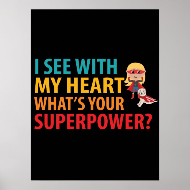 I See With My Heart Girl - Blindness Braille Poster (Front)