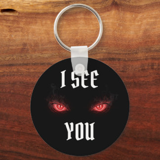 I See You – Dark Demon Eyes Gothic Key Ring