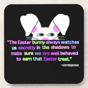 I See You, Easter Bunny Hard Plastic Coaster