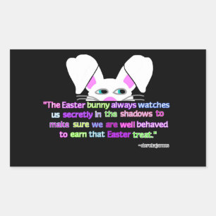 I See You, Easter Bunny Rectangle Sticker