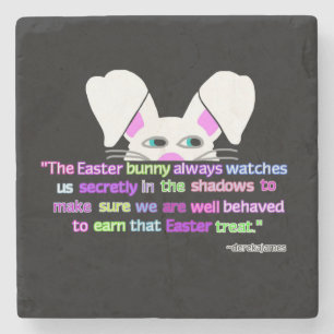 I See You, Easter Bunny Stone Coaster