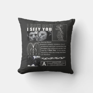 I See You" Soul Connection Art - Minimalist Black  Cushion