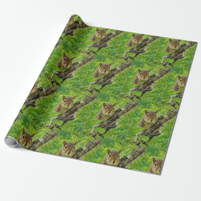 I See You Squirrel  Wrapping Paper (Unrolled)