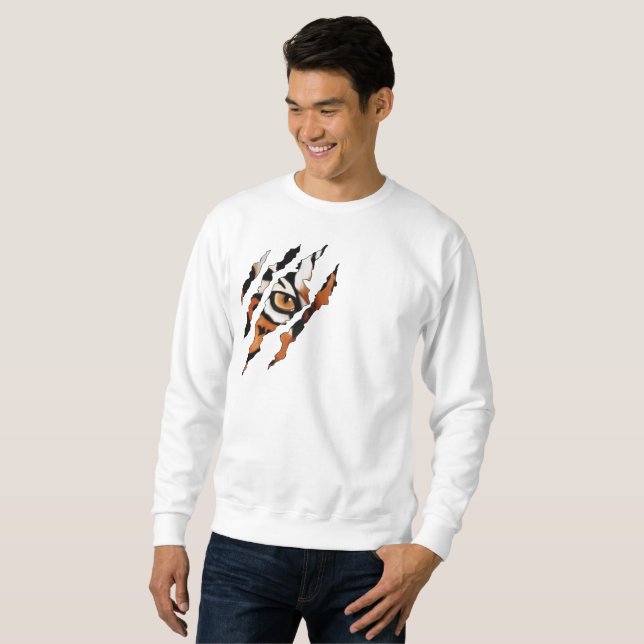 I See You. Tiger Eye And Claw Sweatshirt (Front Full)