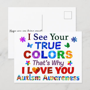 I See Your TRUE COLORS Postcard