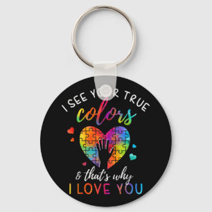 I See Your True Colors, Puzzle World Autism Key Ring