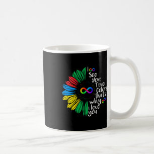 I See Your True Colour Infinity Rainbow Neurodiver Coffee Mug