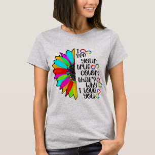 I See Your True Colour Infinity Rainbow Neurodiver T-Shirt